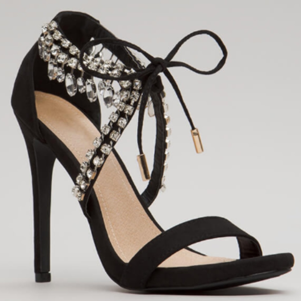 Women's Open Toe Tie Front Heel